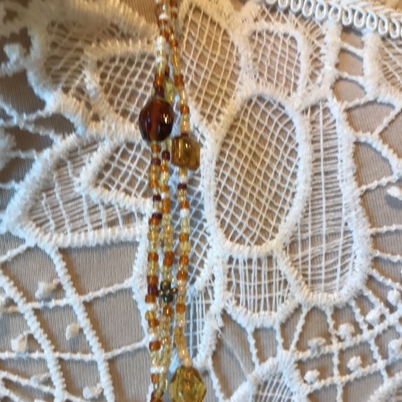 Set of 3 brown beaded necklaces - Picture 3 of 8